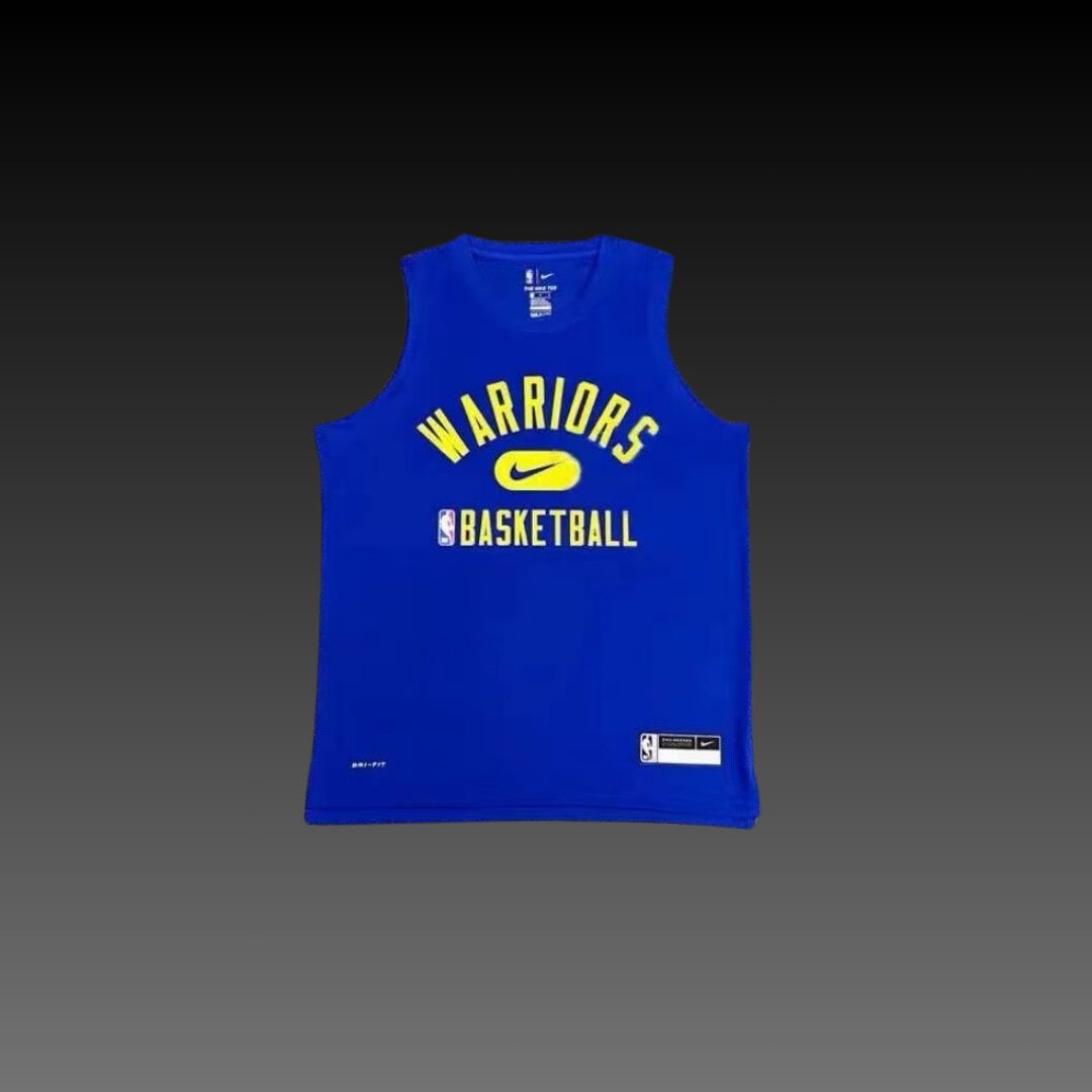 Golden State Warriors Blue Warm-Up Tank Top
