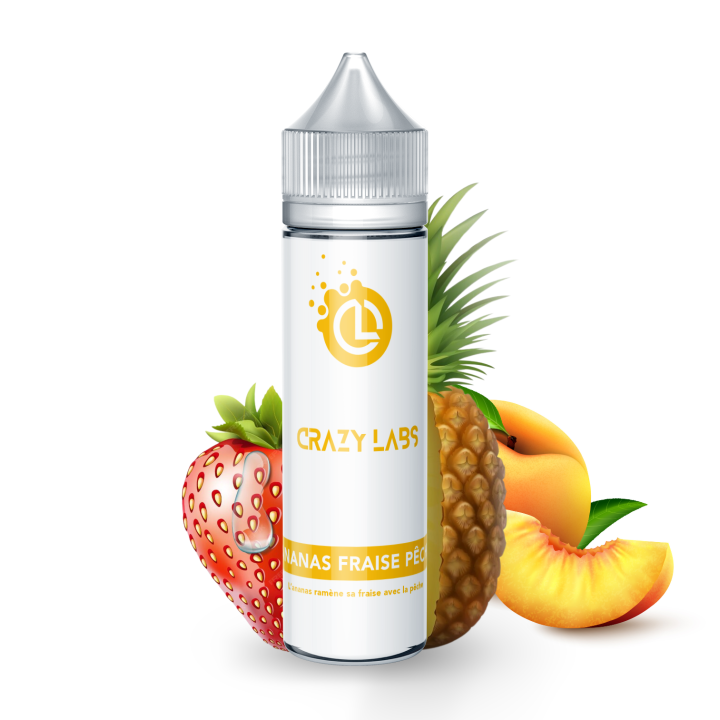Ananas Fraise Pêche - 75ML - Crazy Labs