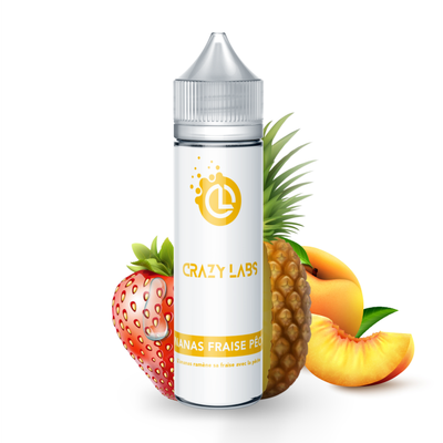 Ananas Fraise Pêche - 75ML - Crazy Labs