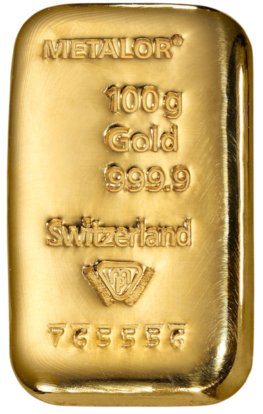 Lingot Or 999,9 / 100gr