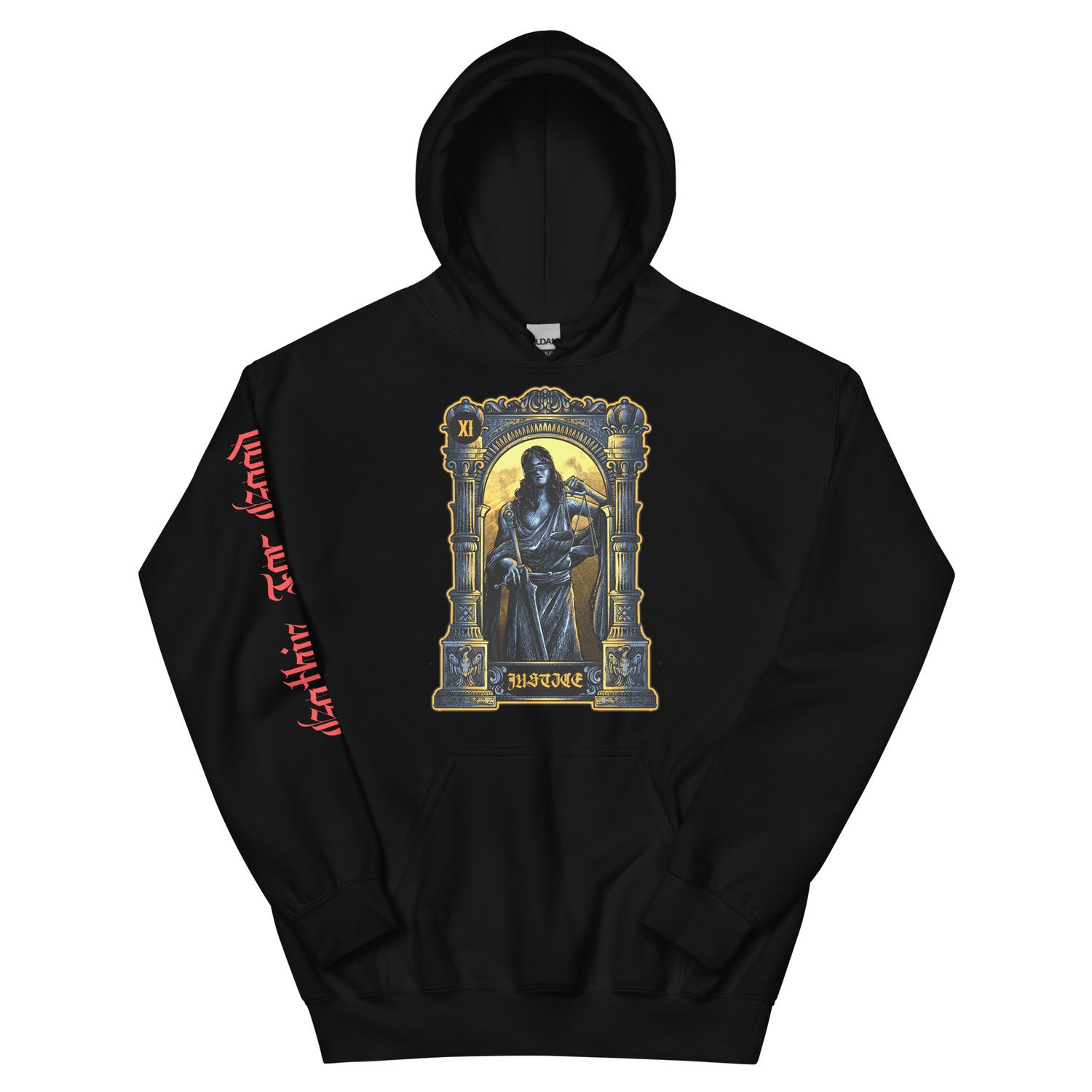 “Lady Justice Tarot” Unisex Hoodie – Gothic for Good Edition