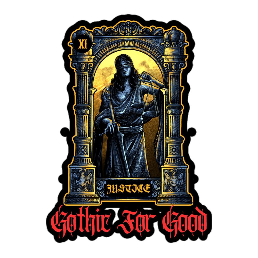  “Lady Justice Tarot” Gothic for Good Sticker
