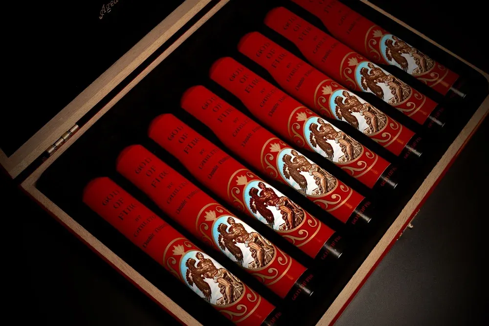 God of Fire by Carlito Double Robusto Tubo