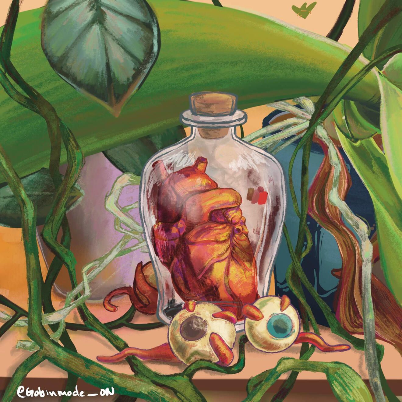 Heart on the Shelf (10x10in)