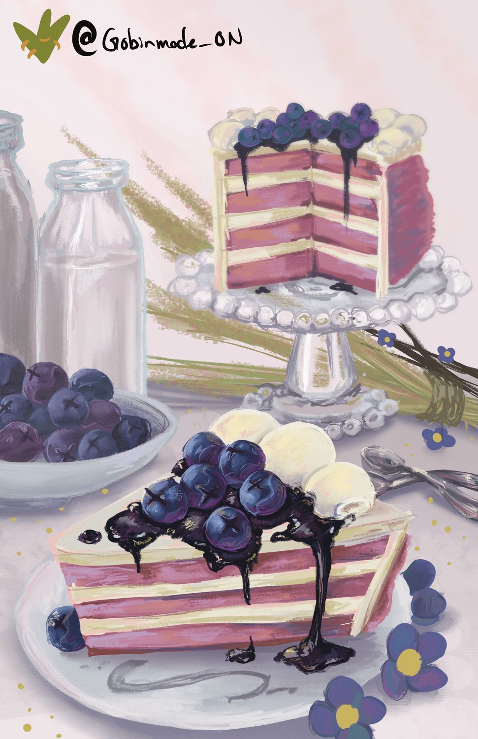 Berries Prints and Bookmark