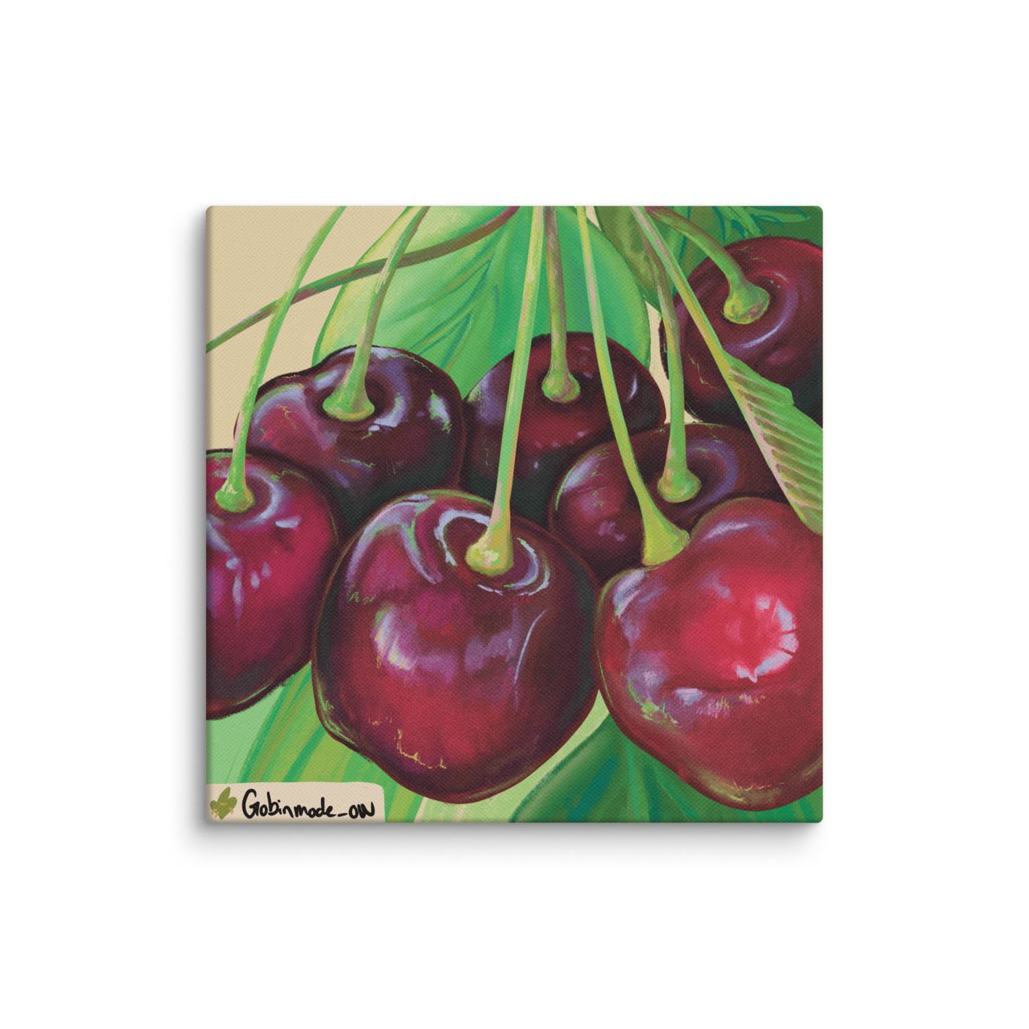 Cherries Canvas piece