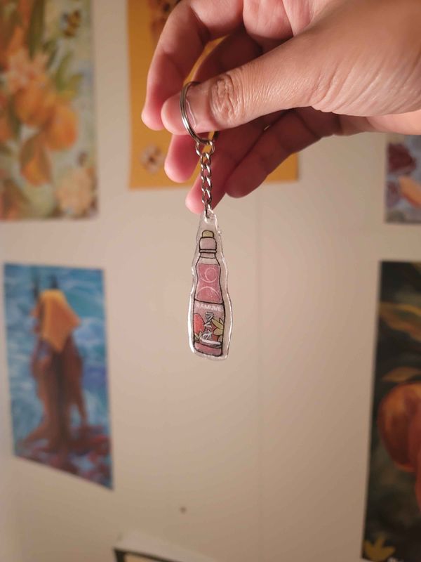 Pink Ramune Keychain | Exclusive Handmade Keychain – One-of-One