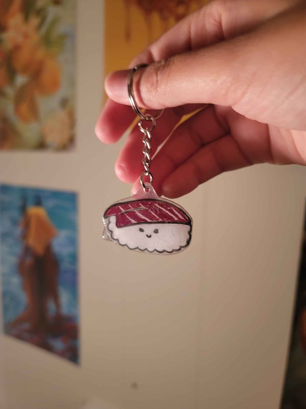Cute Tuna Sushi Keychain | Exclusive Handmade Keychain – One-of-One