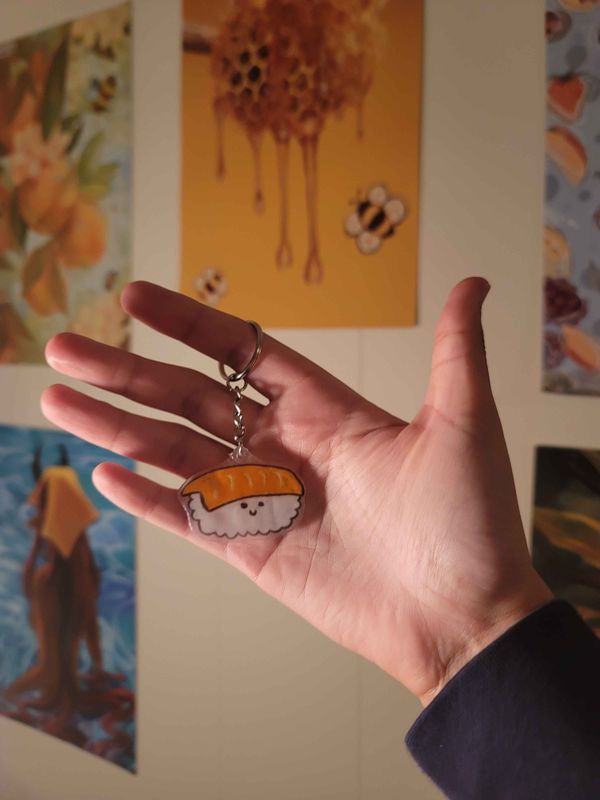 Cute Salmon Keychain | Exclusive Handmade Keychain – One-of-One