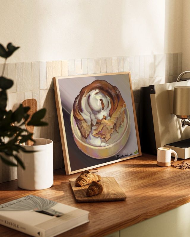 Frosted Cinnamon Bun | Art Print