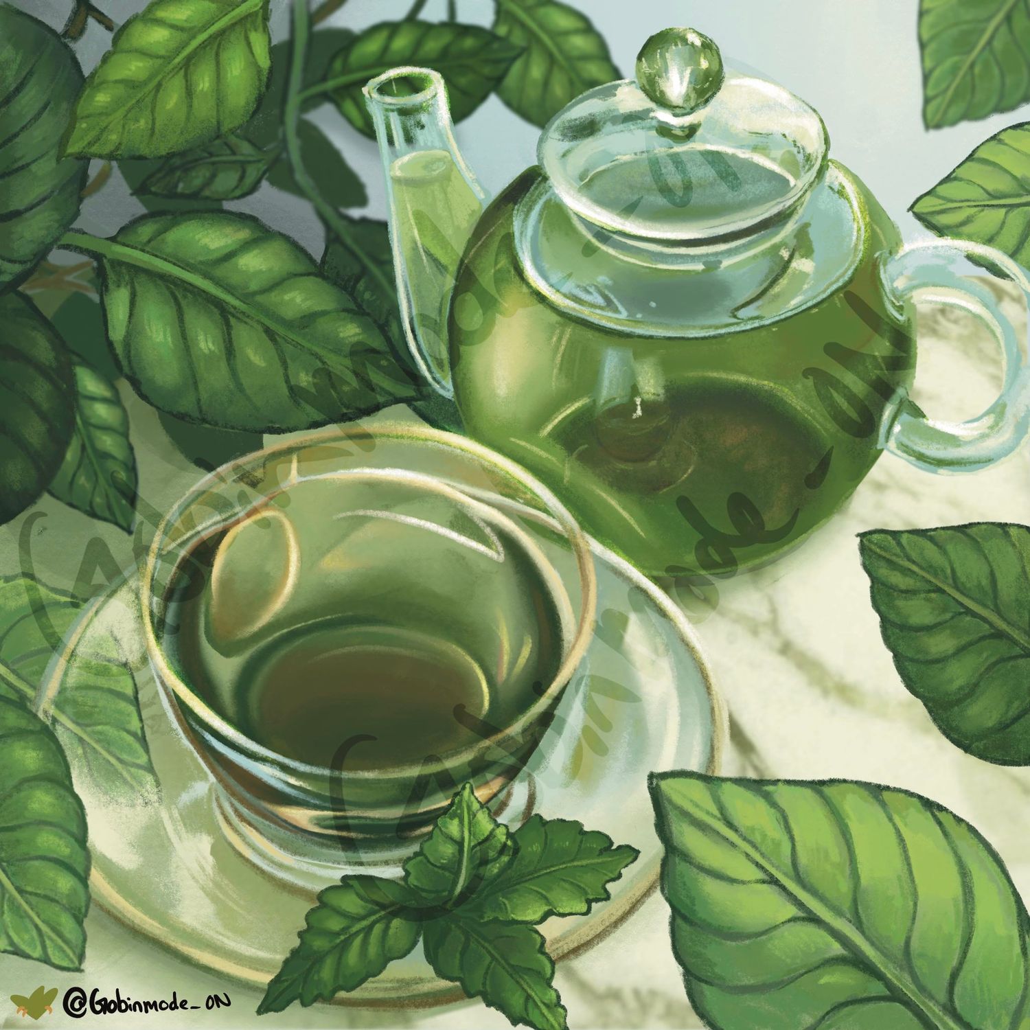 Green Tea Paradise | Art Print