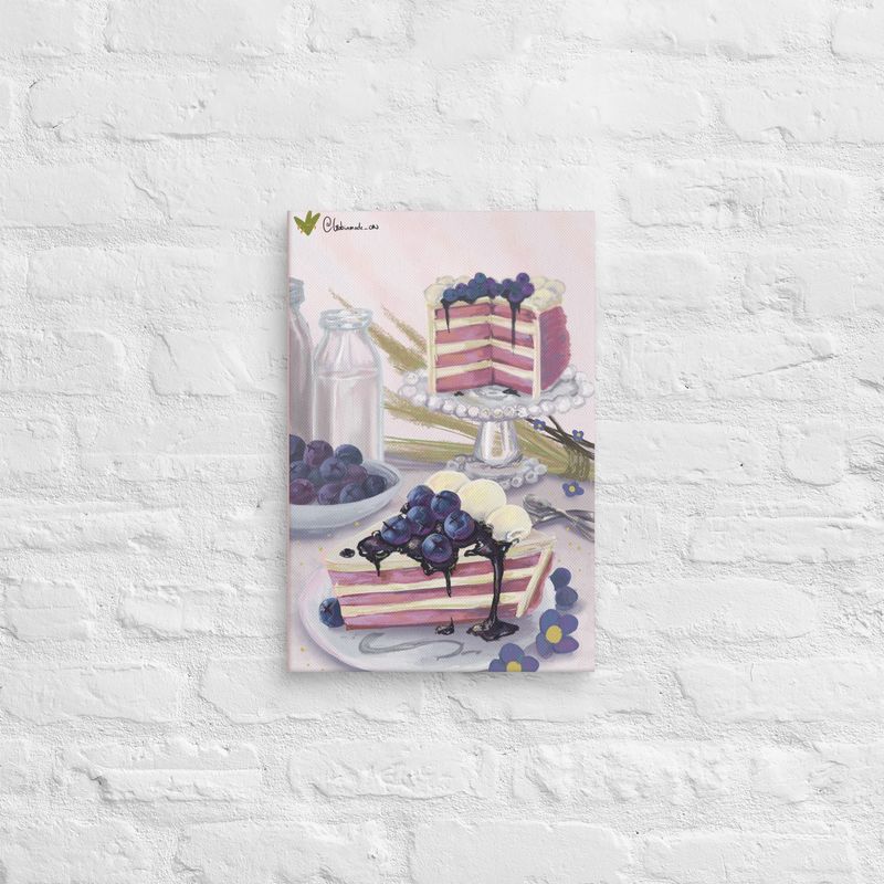 Handmade Blueberry Cake | Canvas Print
