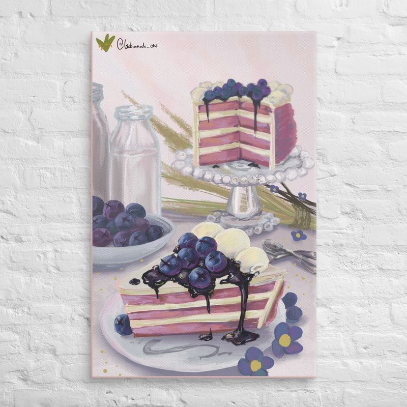 Handmade Blueberry Cake | Canvas Print