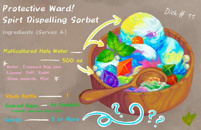 Dungeon Sorbet | Delicious in Dungeon Inspired Fan Art | Fantasy Recipe Cards