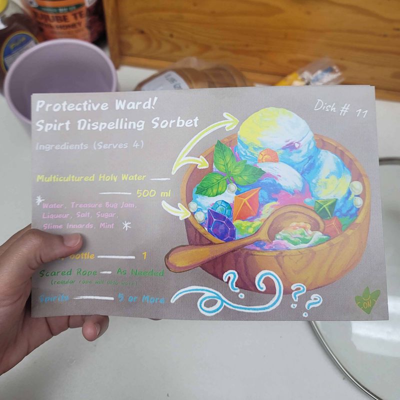 Dungeon Sorbet | Delicious in Dungeon Inspired Fan Art | Fantasy Recipe Cards