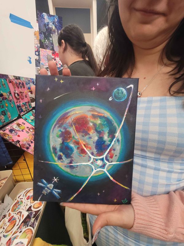 Moon Slingshot | Original Canvas Piece