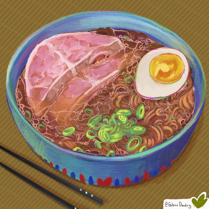 Ponyos Ramen | Studio Ghibli inspired Fanart | Art Prints