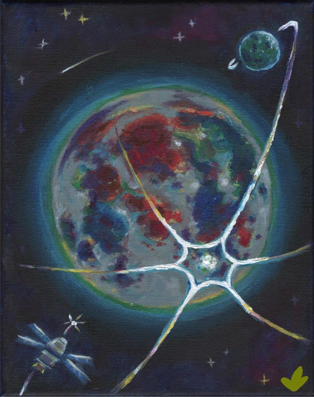 Slingshot Around The Moon | Artemis II Fanart | Art Print