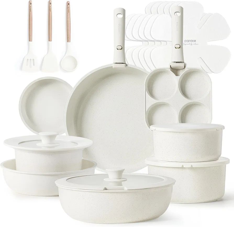 CAROTE 23pcs Pots and Pans Set Non Stick, Cookware Set
