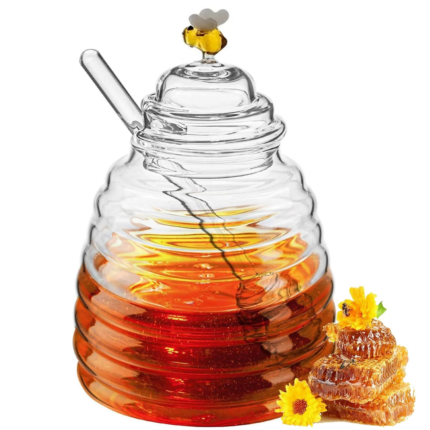 Glass Honey Jar