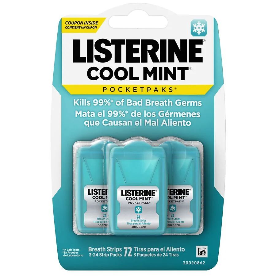 Listerine Pocketpaks Fresh Breath Strips Mint