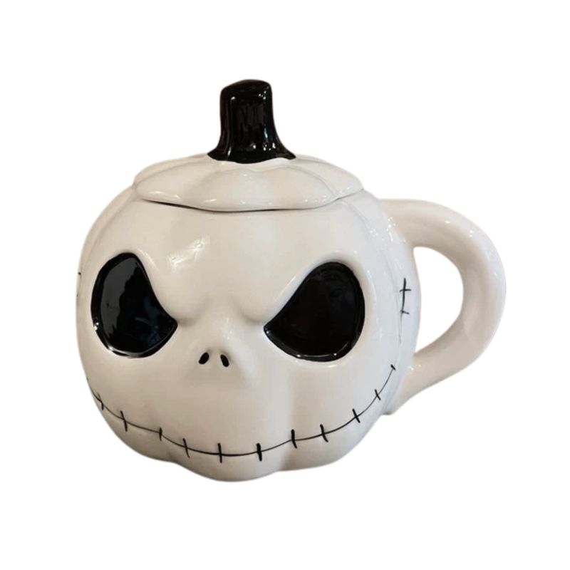 Jack Pumpkin Shaped Ceramic Mug &amp; Lid