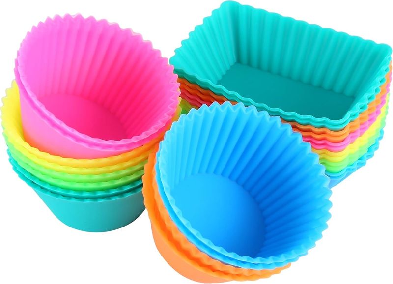 24 Pack Silicone Cupcake Baking Cups