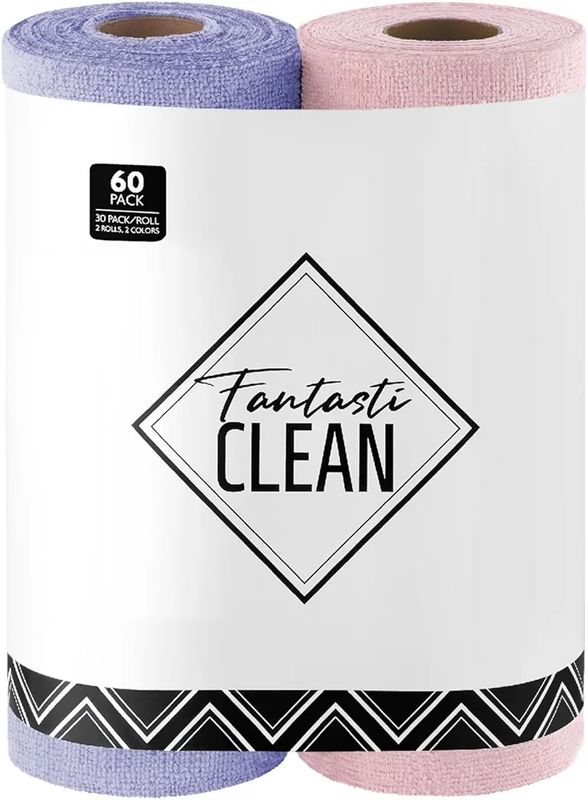 Fantasticlean Microfiber Cleaning Cloth Roll 2 Pack