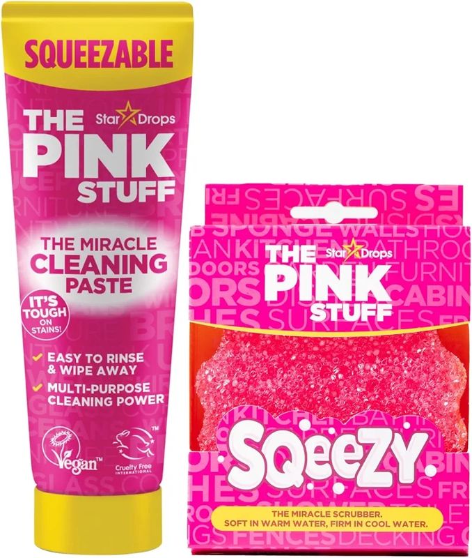 The Pink Stuff Squeezable Cleaning Paste + Sponge The Pink Stuff Squeezable Cleaning Paste + Sponge