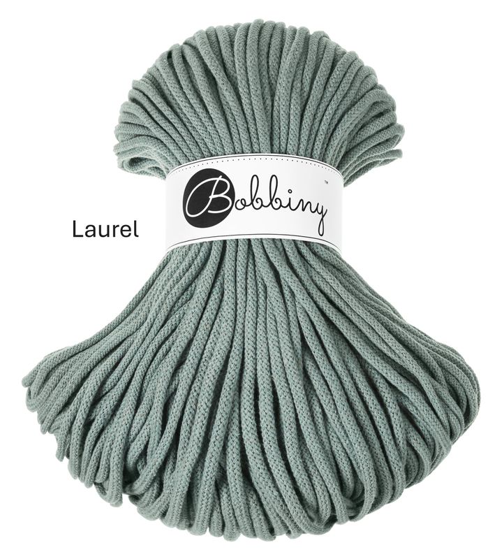 Bobbiny Premium 5 mm Laurel – hochwertige, recycelte Baumwollkordel für kreative Projekte