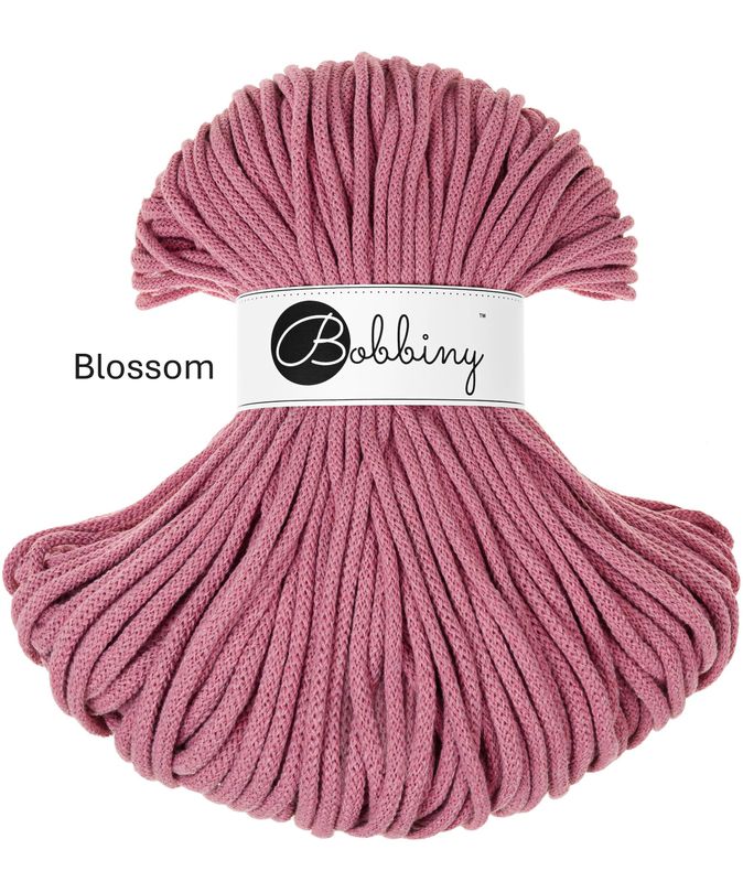 Bobbiny Premium 5 mm Blossom – hochwertige, recycelte Baumwollkordel für kreative Projekte