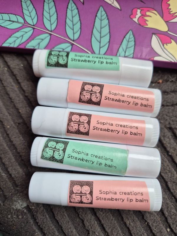 Strawberry lip balm