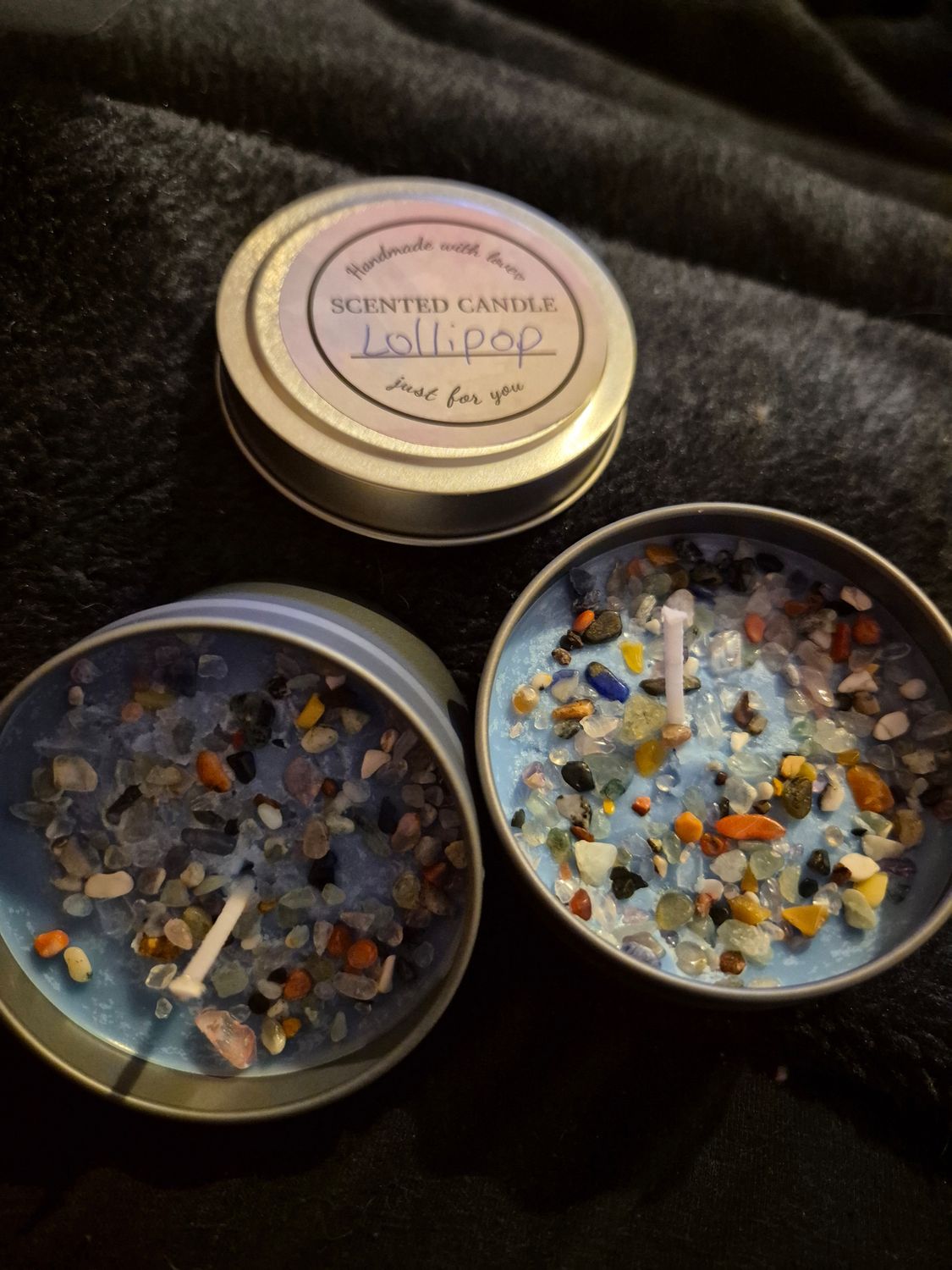 Lollipop crystal candle