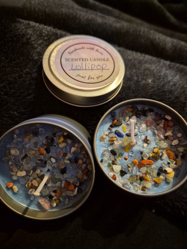 Lollipop crystal candle