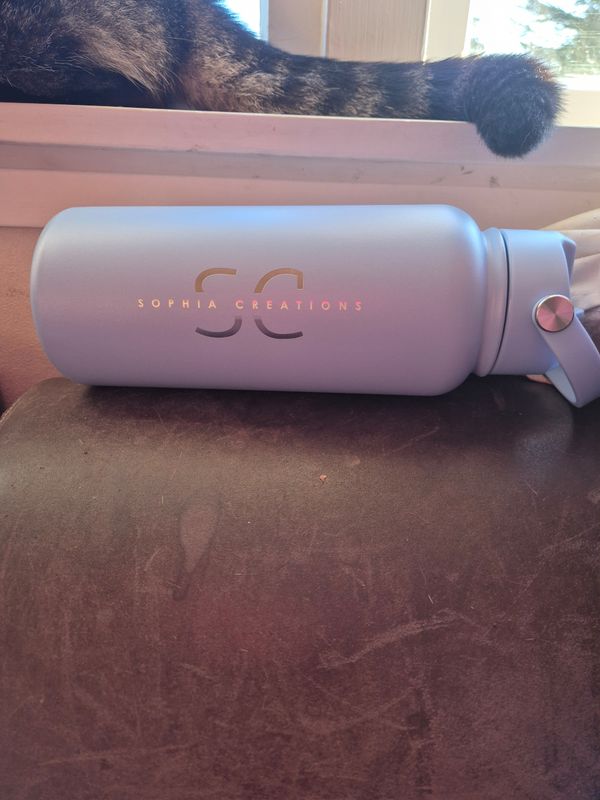 Light blue drink bottle