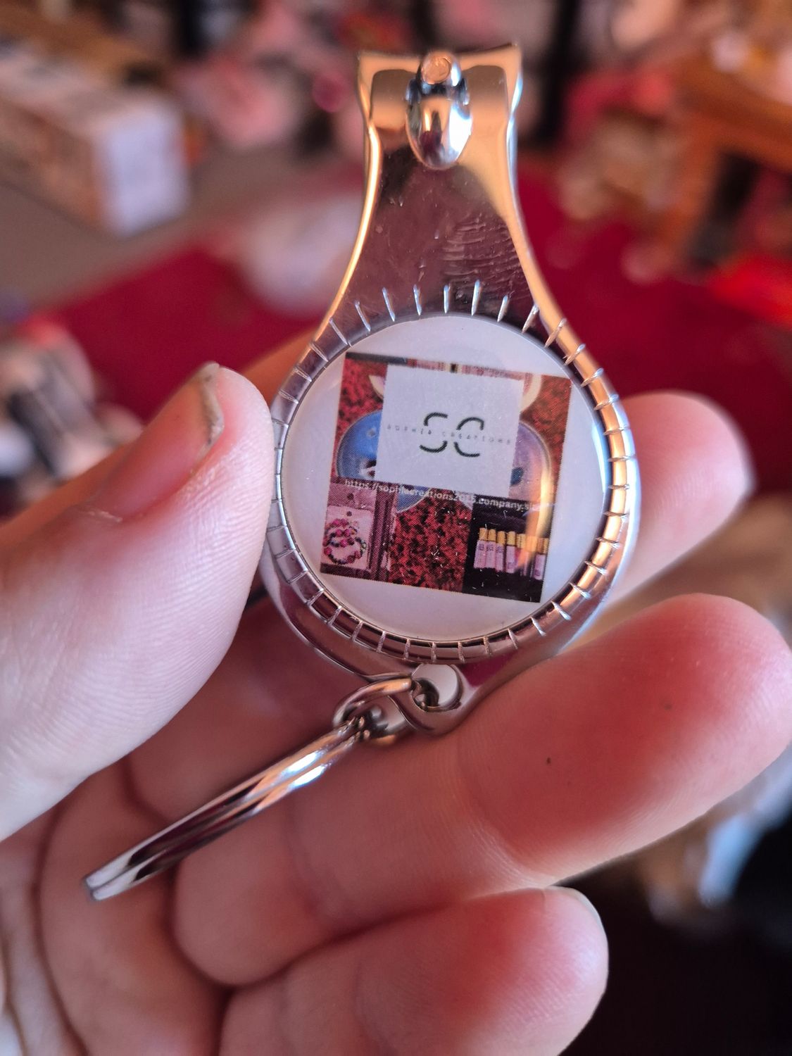 Sophia nail clipper key ring
