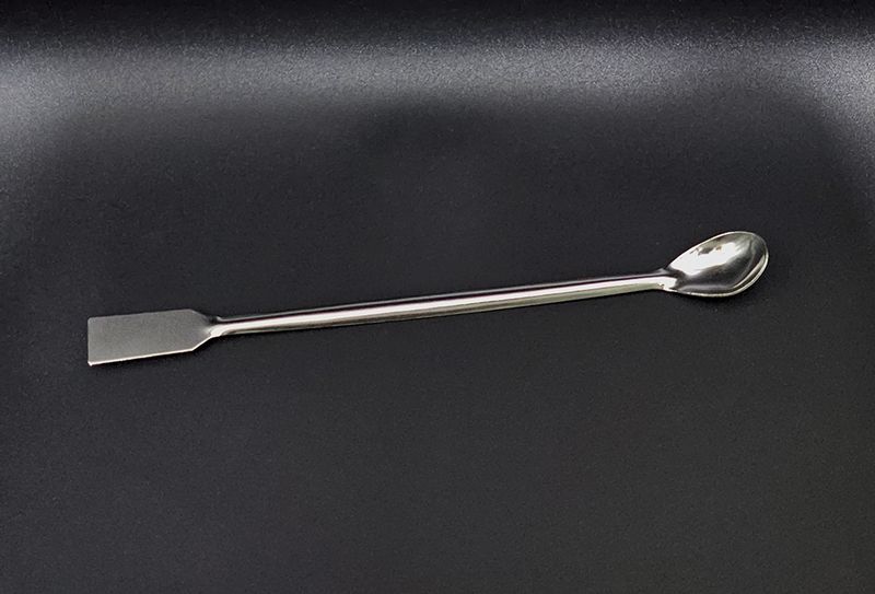 Micro spatula Stainless Steel one tapered end and one rounded end 8 inches length with attached BIR Sales Invoice