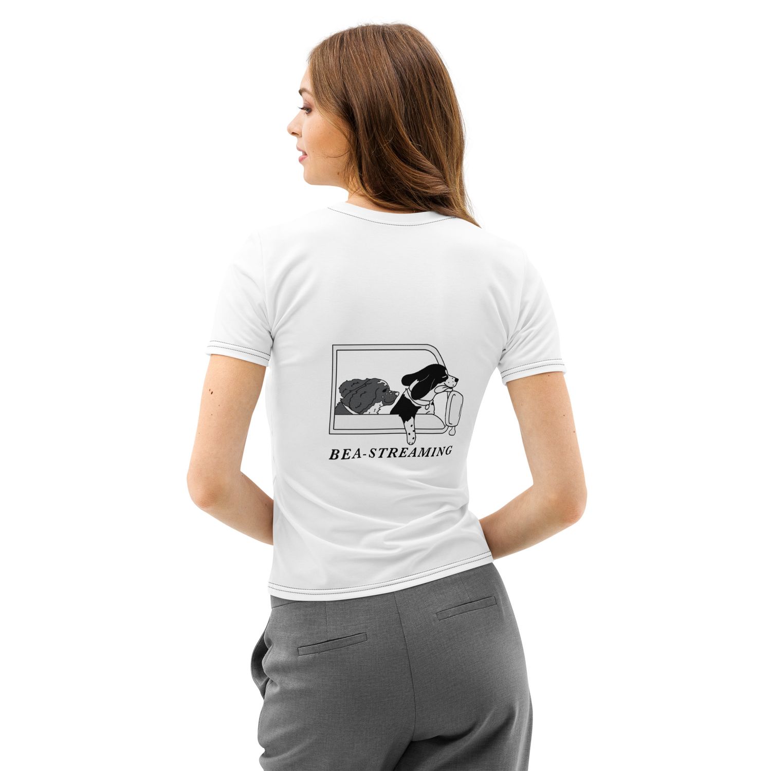 Women’s cotton crew neck t-shirt Bea-Streaming