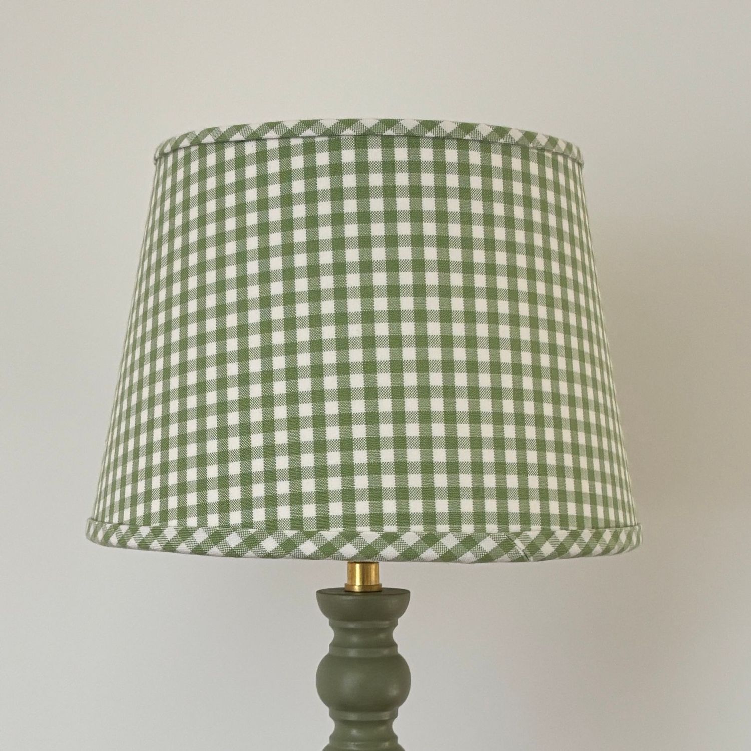 Abat-jour conique tissu vichy