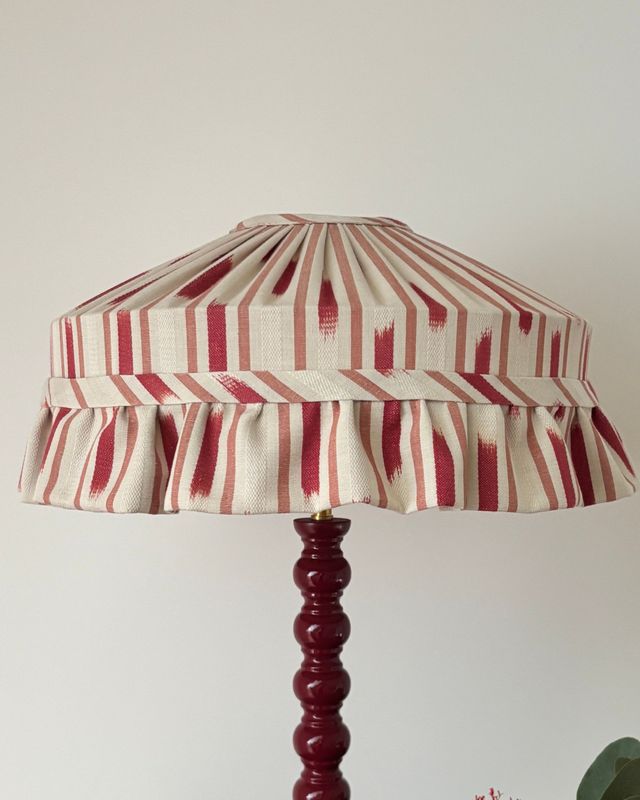 Abat-jour couture à volant, tissu anglais