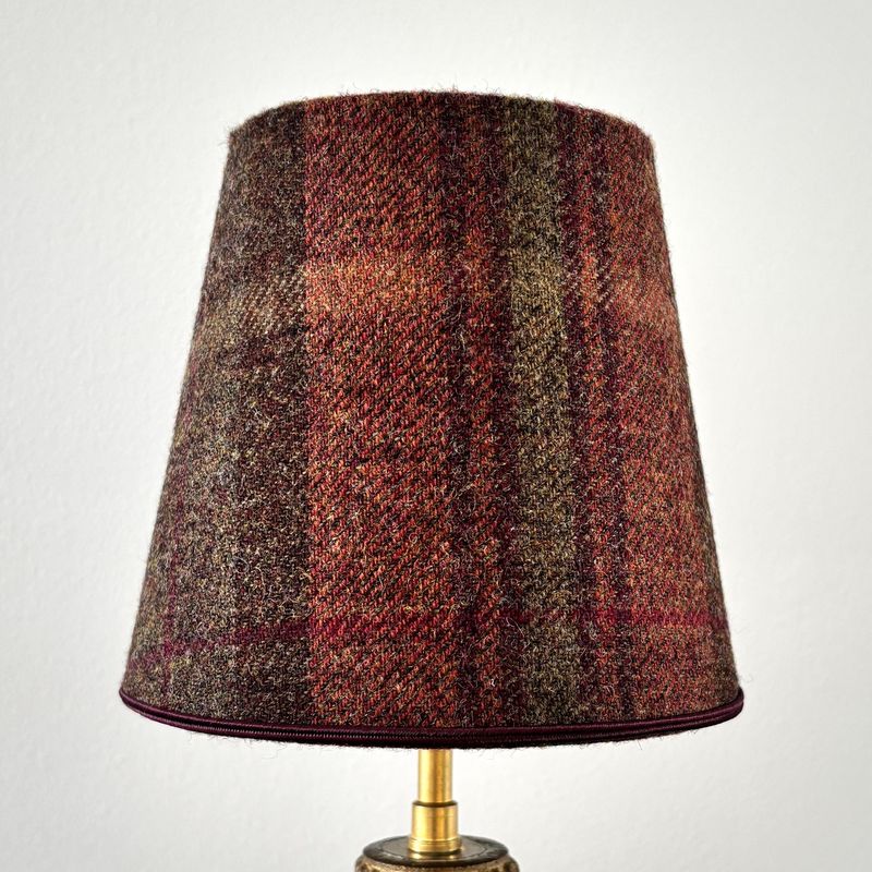 Abat-jour conique en tartan écossais haut de gamme