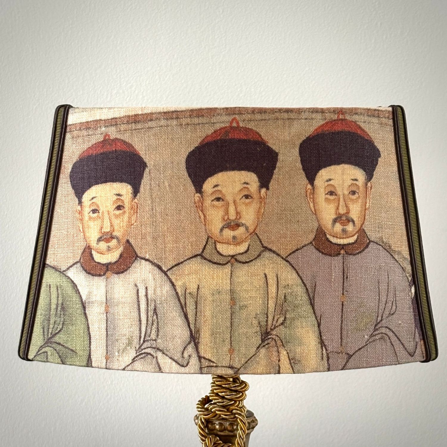 Abat-jour ovale à bouts plats tissu Pierre Frey