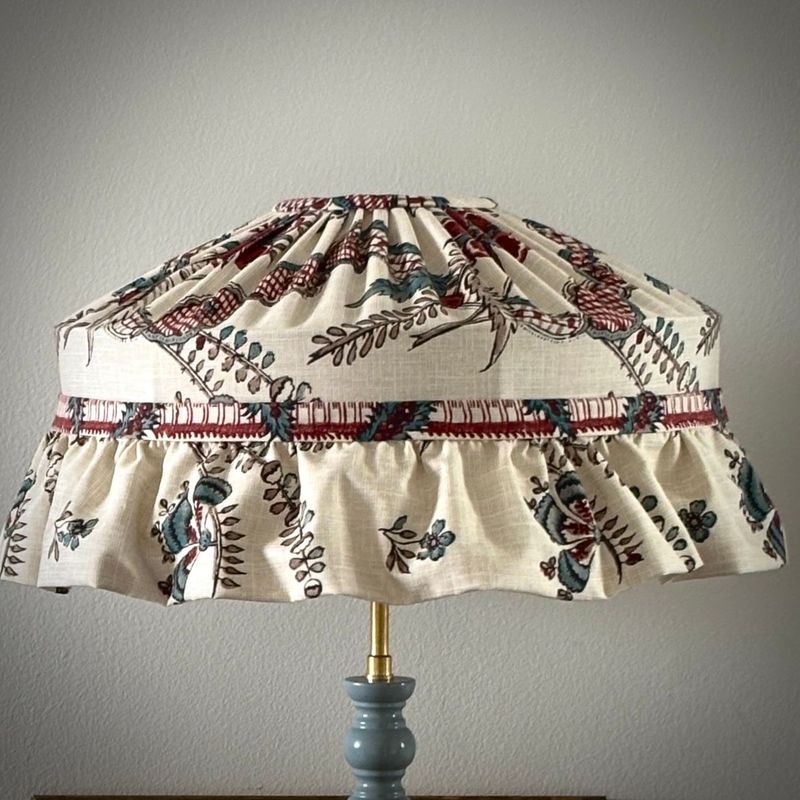 Abat-jour couture en tissu Pierre Frey