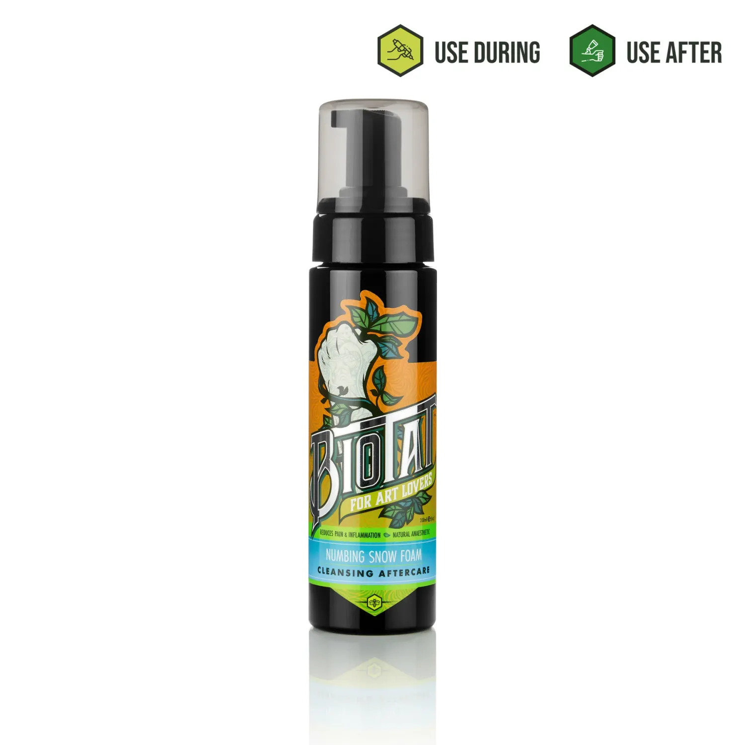 BIOTAT NATURAL TATTOO NUMBING SNOW FOAM CLEANSER 200ml