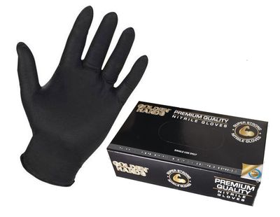 Black Nitrile Gloves Medium