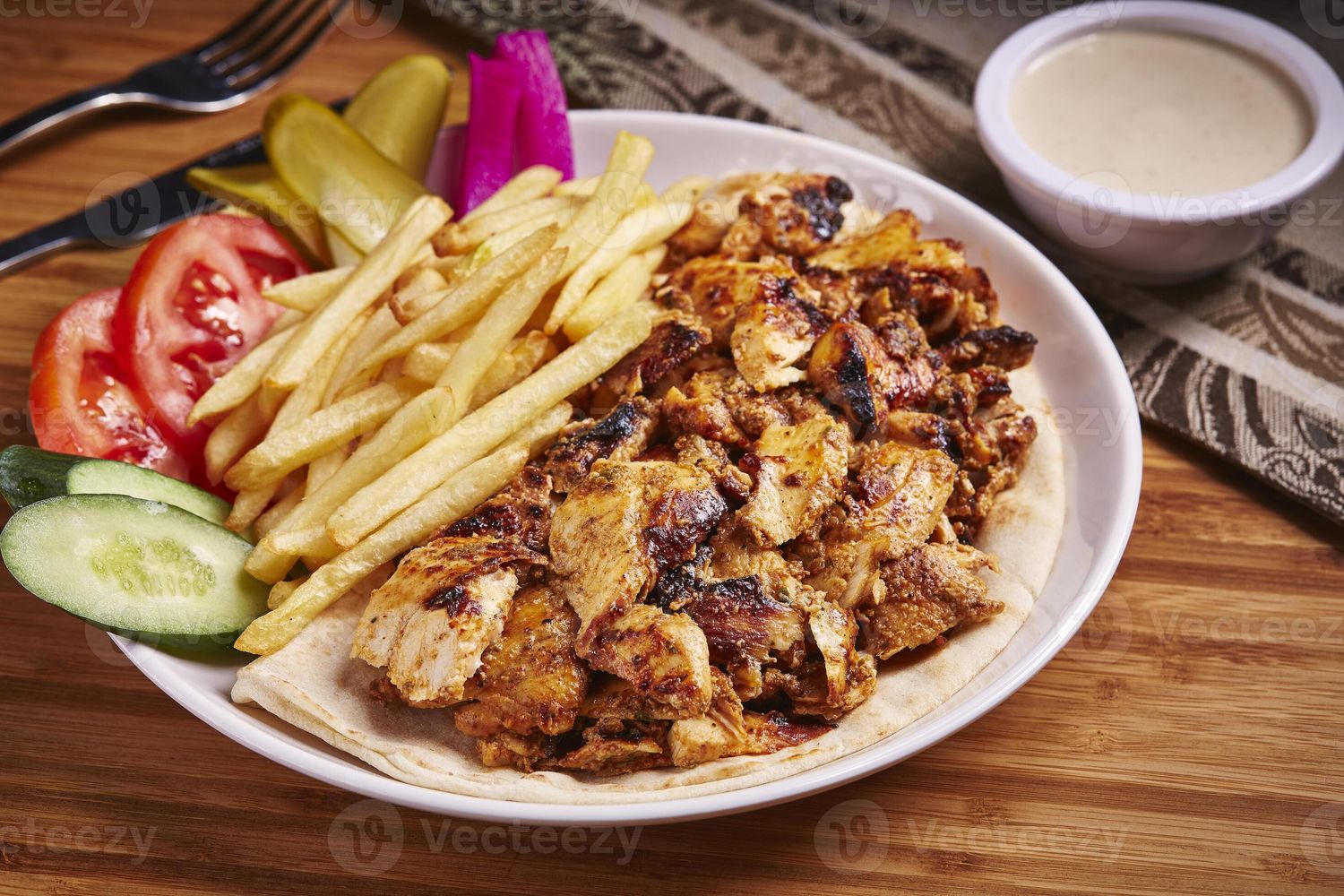 : SHAWARMA AU POULET PLAT