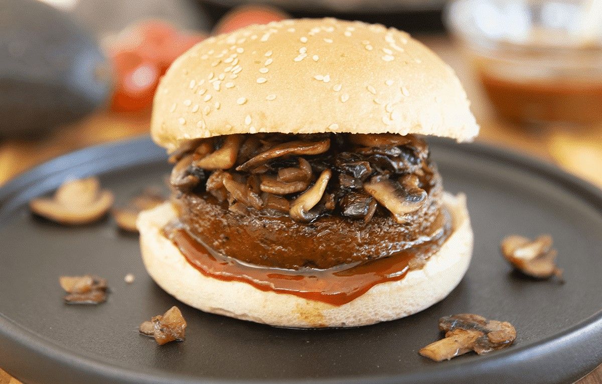 BURGER AUX CHAMPIGNONS