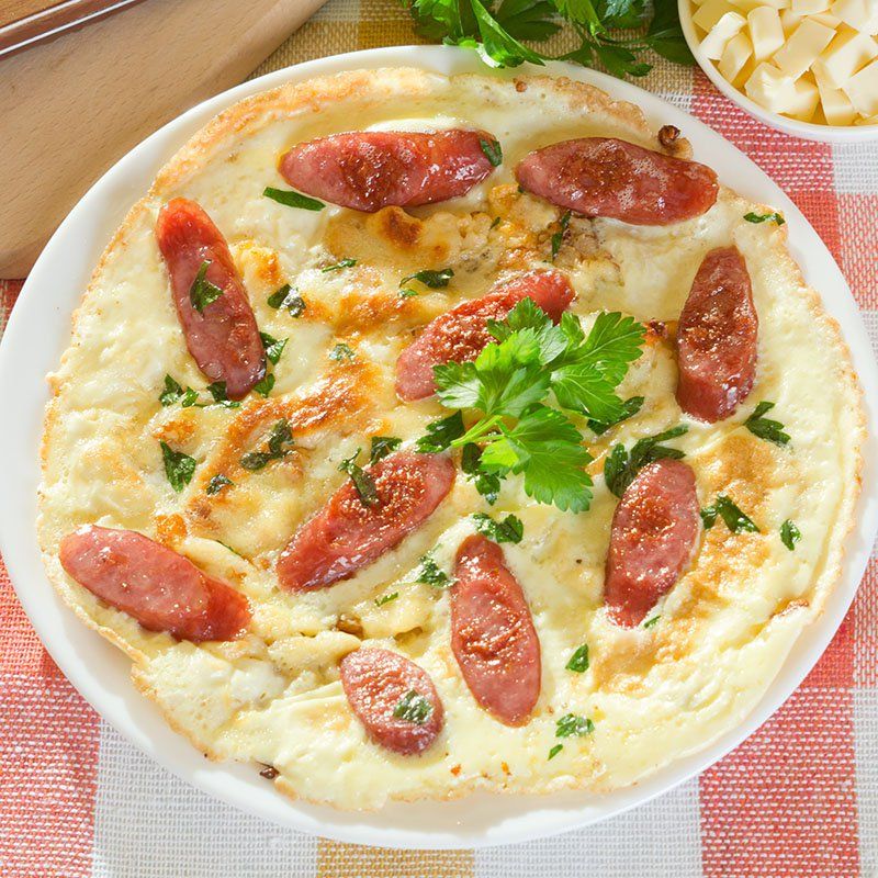 OMELETTE SAUCISSE DE POULET