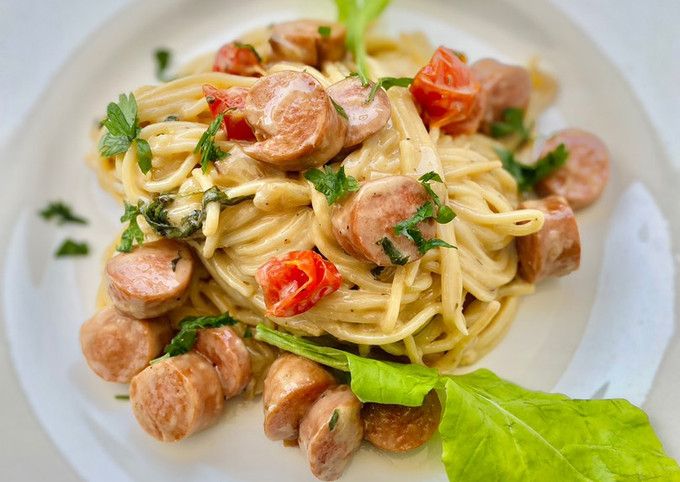SPAGUETTI OMC (SAUCISSE DE POULET)