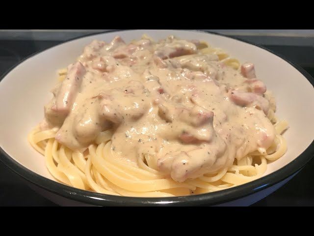 PÂTES CARBONARA (PÂTES, LARDON, CRÈME FRAÎCHE)